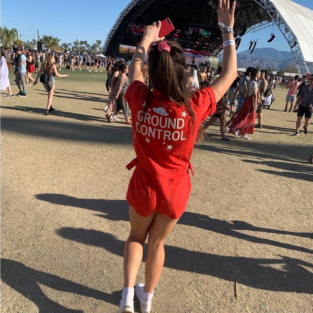 Ground Control Red Women's Utlity Romper